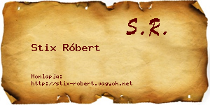 Stix Róbert névjegykártya