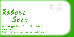 robert stix business card